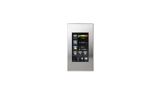Display digital policromático táctil de 4,3".